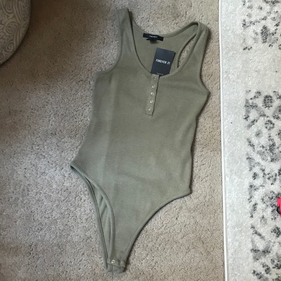 Forever 21 Tops - NWT Henley tank bodysuit